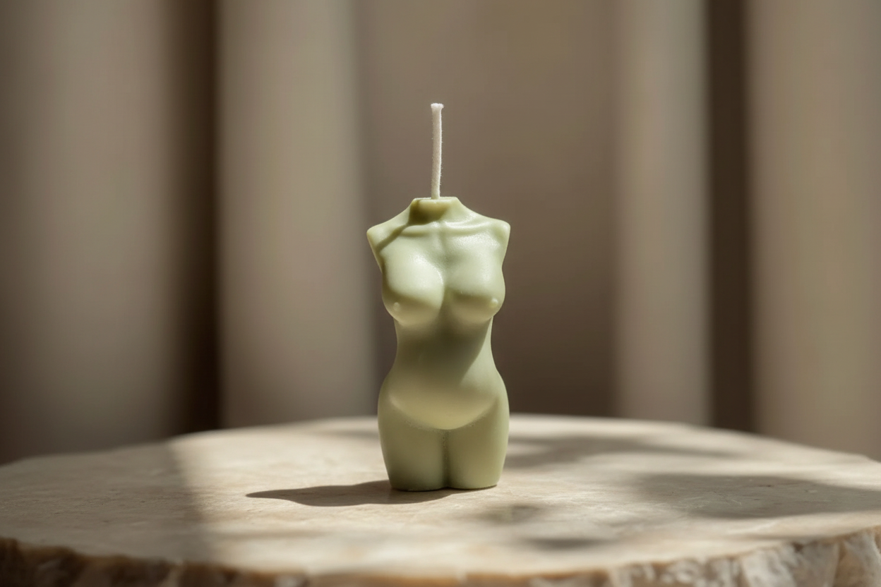 Mama Candle - Light Olive